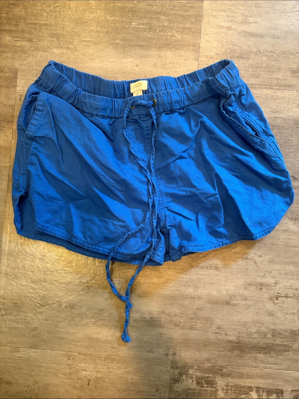 J. Crew Bright Blue Drawstring Cotton Shorts